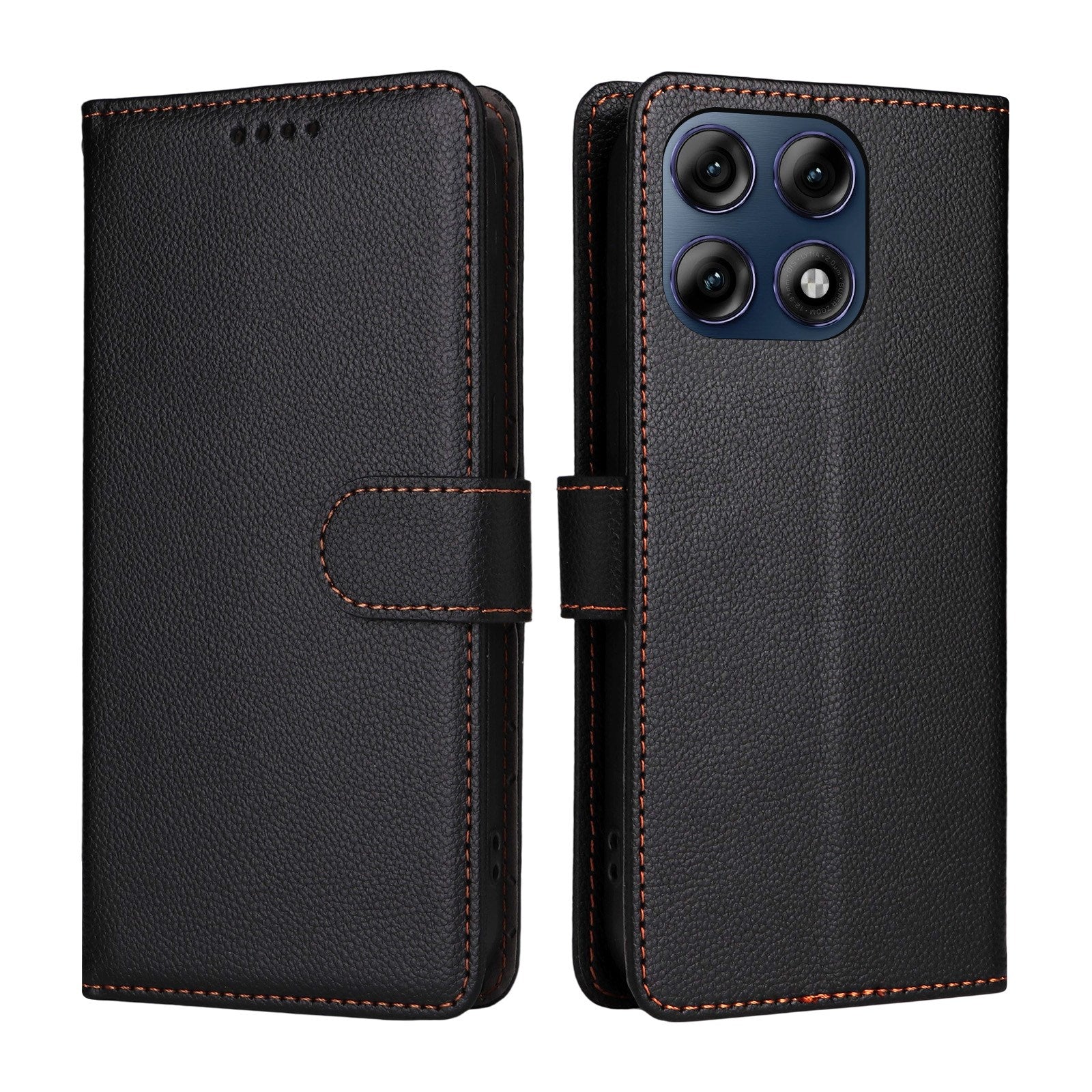 Motorola Edge 70 Pro EIDERWOOD Kunstlæder Flip Cover m. Strop - Sort