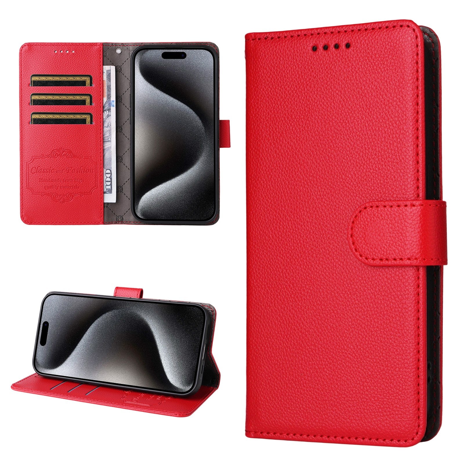 Motorola Edge 70 Pro EIDERWOOD Kunstlæder Flip Cover m. Strop - Rød