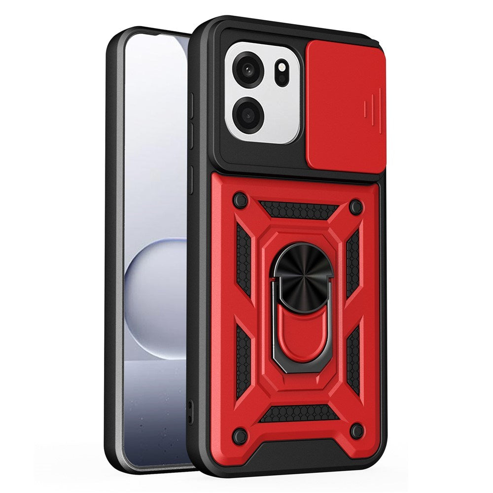 OnePlus Nord CE6 EIDERWOOD Hybrid Håndværker Cover m. Kickstand & Cam Slider - Rød