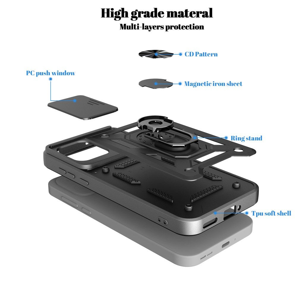 OnePlus Nord CE6 EIDERWOOD Hybrid Håndværker Cover m. Kickstand & Cam Slider - Rød