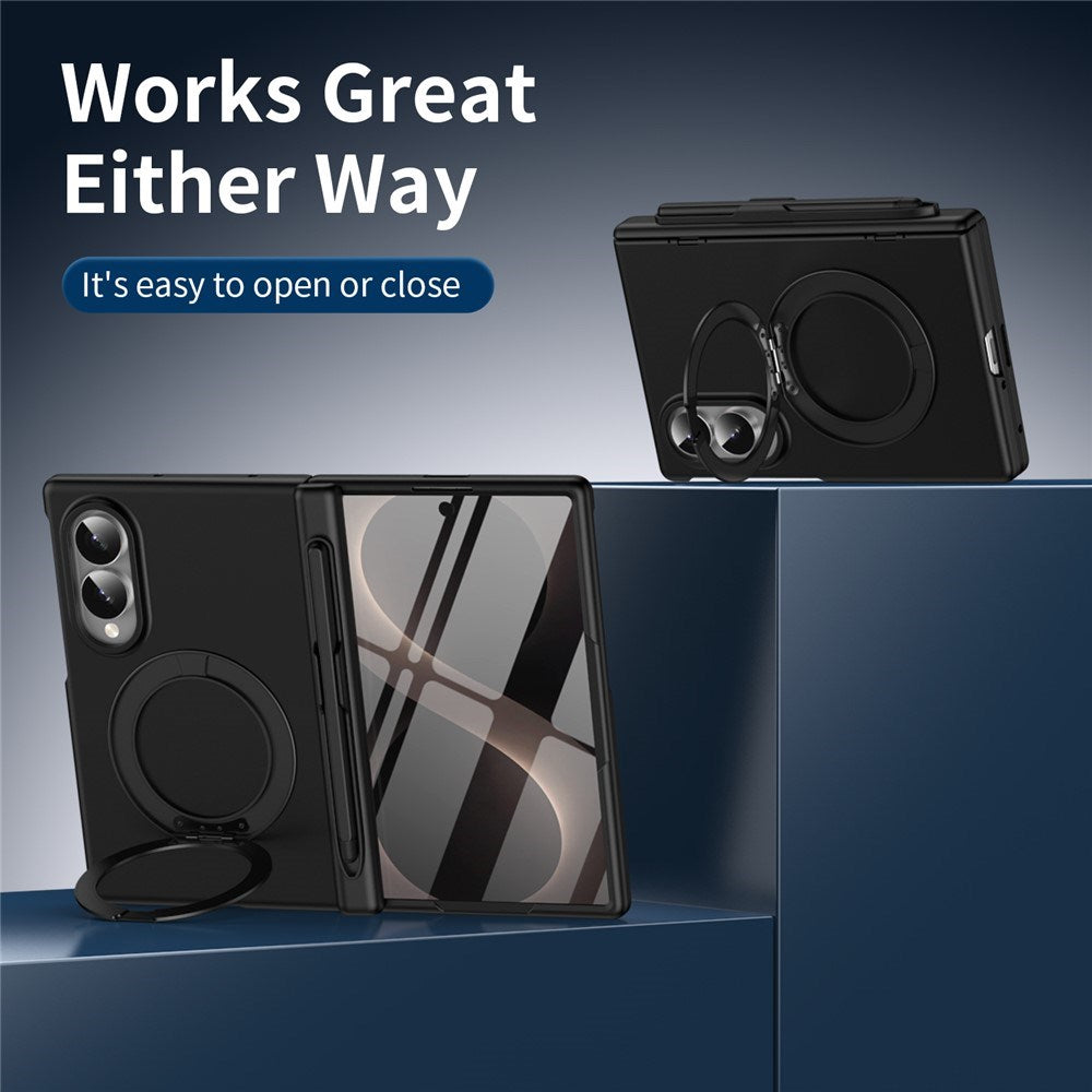 Samsung Galaxy Z Fold8 EIDERWOOD Cover m. Skærmbeskyttelse & Ståfunktion - Sort