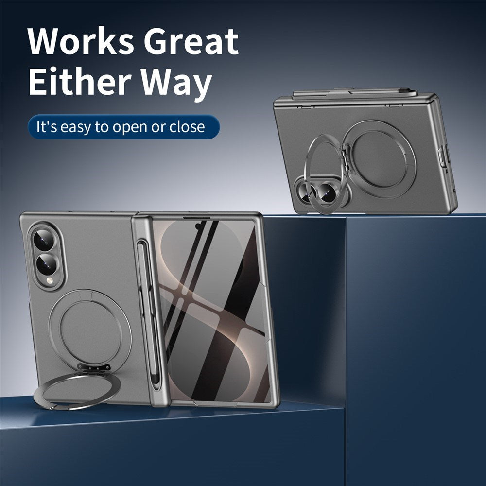 Samsung Galaxy Z Fold8 EIDERWOOD Cover m. Skærmbeskyttelse & Ståfunktion - Grå