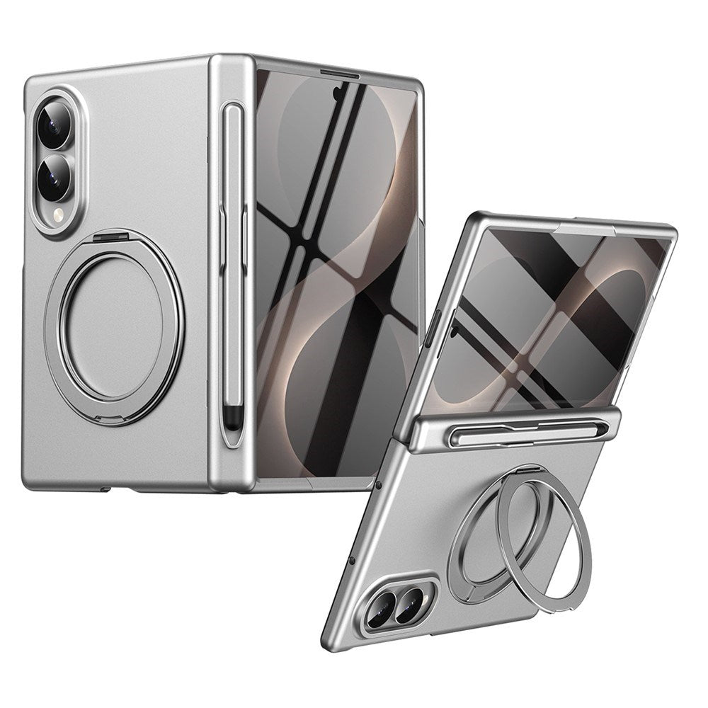 Samsung Galaxy Z Fold8 EIDERWOOD Cover m. Skærmbeskyttelse & Ståfunktion - Sølv