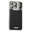 iPhone 17 Pro EIDERWOOD Stilrent Metal Cover m. Kunstlæder - Sølv / Sort