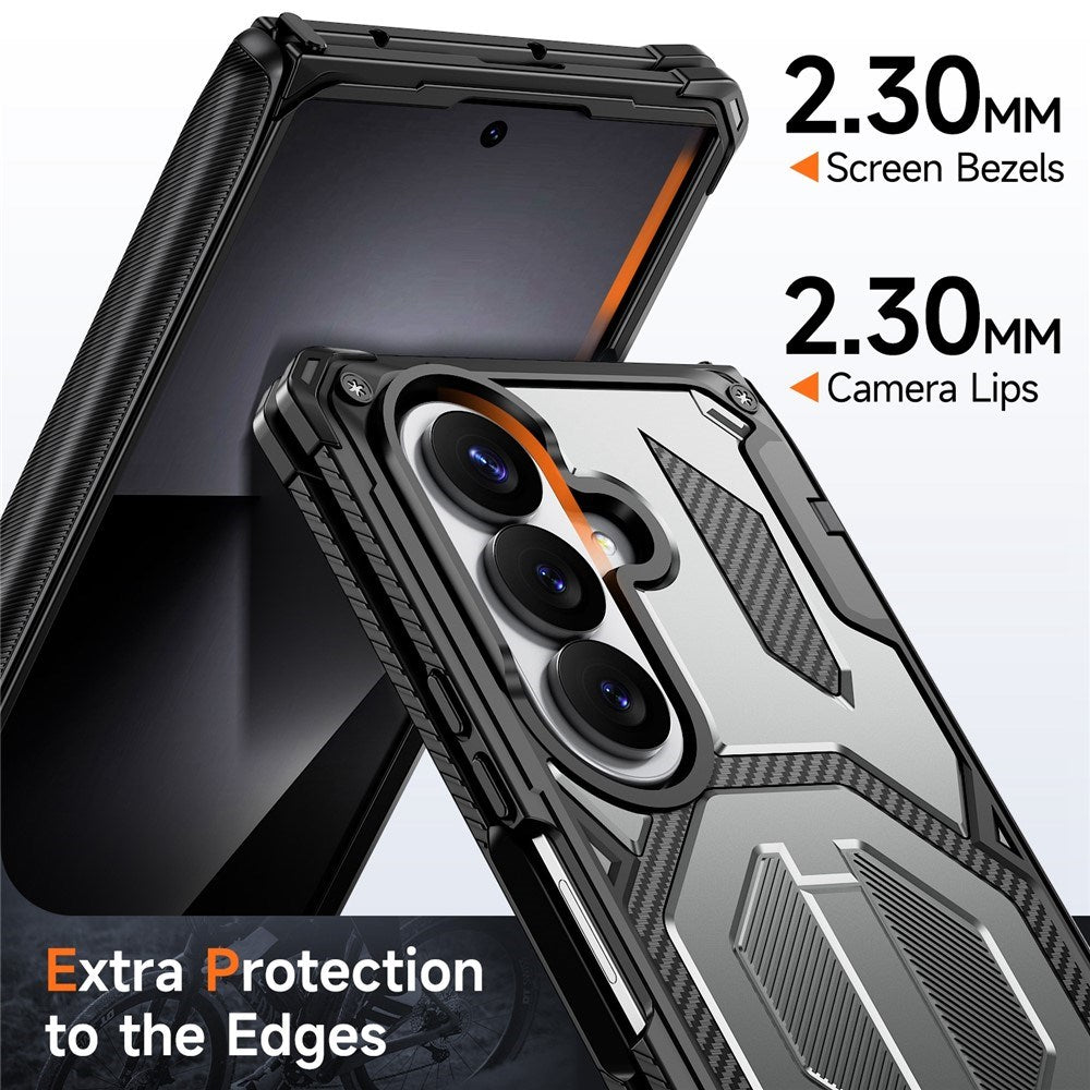 Samsung Galaxy Z Fold8 Ultra / Fold7 EIDERWOOD Håndværkercover m. Indbygget Kickstand - MagSafe Kompatibel - Sort / Grå