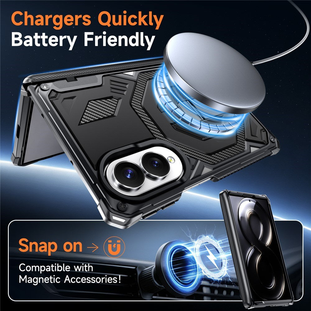Samsung Galaxy Z Fold8 EIDERWOOD Håndværkercover m. Indbygget Kickstand - MagSafe Kompatibel - Sort
