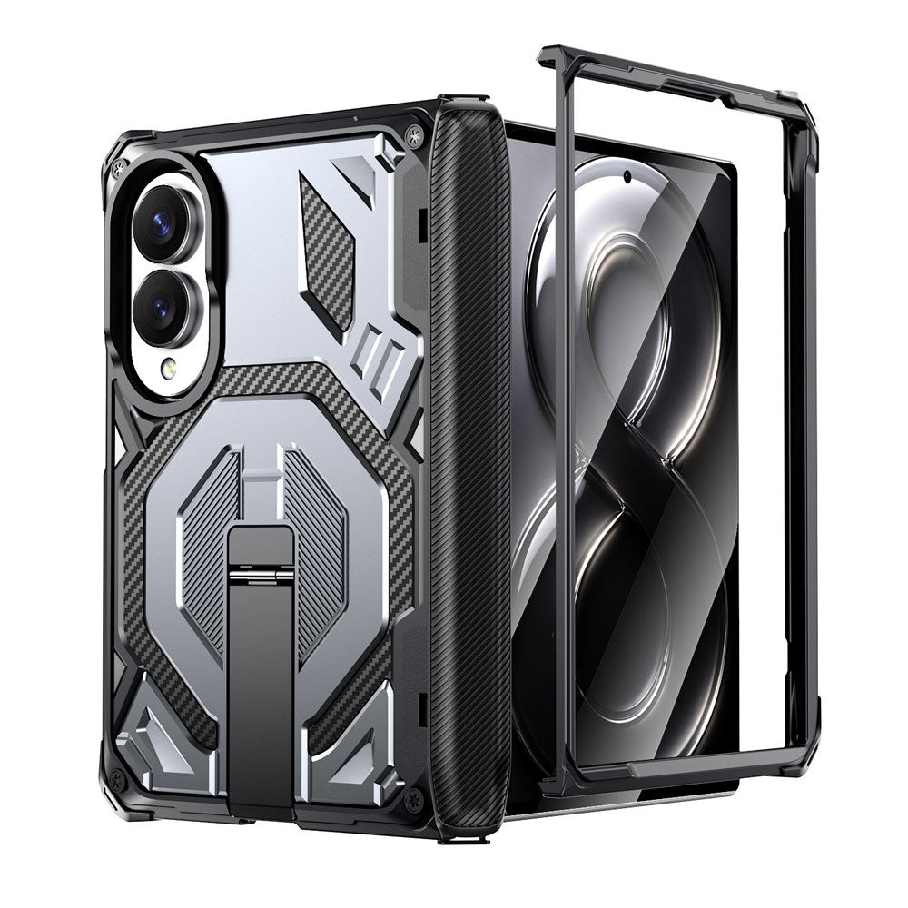 Samsung Galaxy Z Fold8 EIDERWOOD Håndværkercover m. Indbygget Kickstand - MagSafe Kompatibel - Sort / Grå