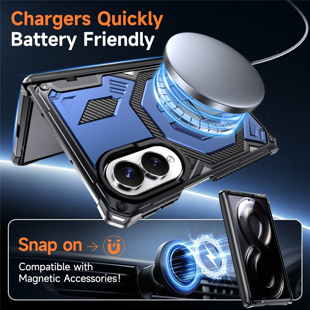 Samsung Galaxy Z Fold8 EIDERWOOD Håndværkercover m. Indbygget Kickstand - MagSafe Kompatibel - Sort / Blå