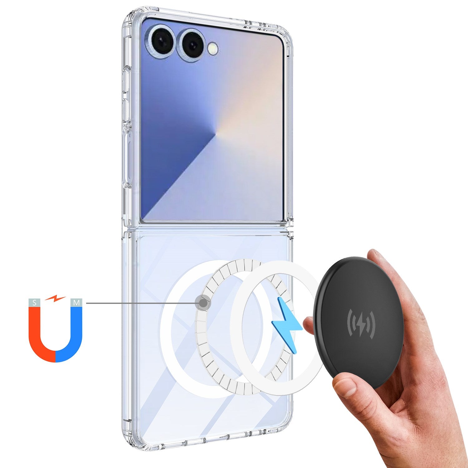 Samsung Galaxy Z Flip8 EIDERWOOD Hybrid Plast Cover - MagSafe Kompatibel - Gennemsigtig