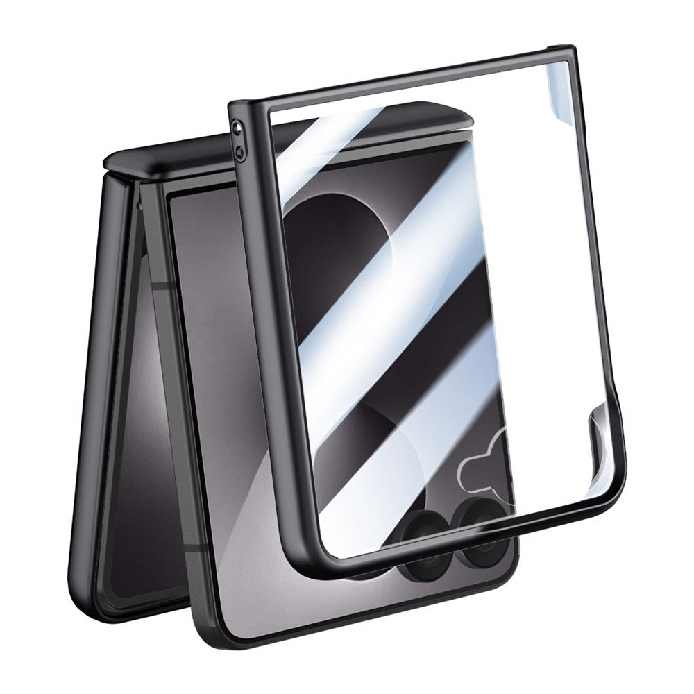 Samsung Galaxy Z Flip8 EIDERWOOD Cover - Indbygget Skærmbeskyttelse & Ståfunktion - Sort