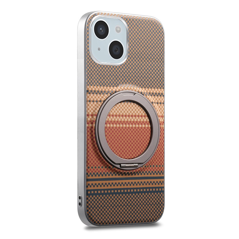 iPhone 14 / 13 EIDEROWOD Hybrid Plast Gradient Cover m. Roterende Kickstand - MagSafe Kompatibel - Brun