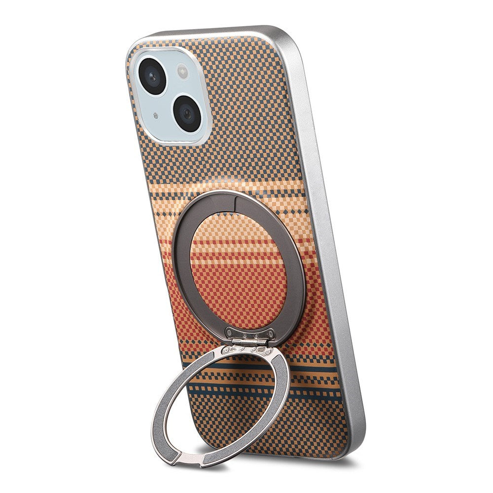 iPhone 14 / 13 EIDEROWOD Hybrid Plast Gradient Cover m. Roterende Kickstand - MagSafe Kompatibel - Brun