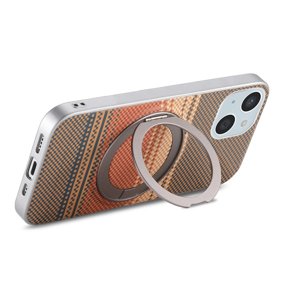 iPhone 14 / 13 EIDEROWOD Hybrid Plast Gradient Cover m. Roterende Kickstand - MagSafe Kompatibel - Brun
