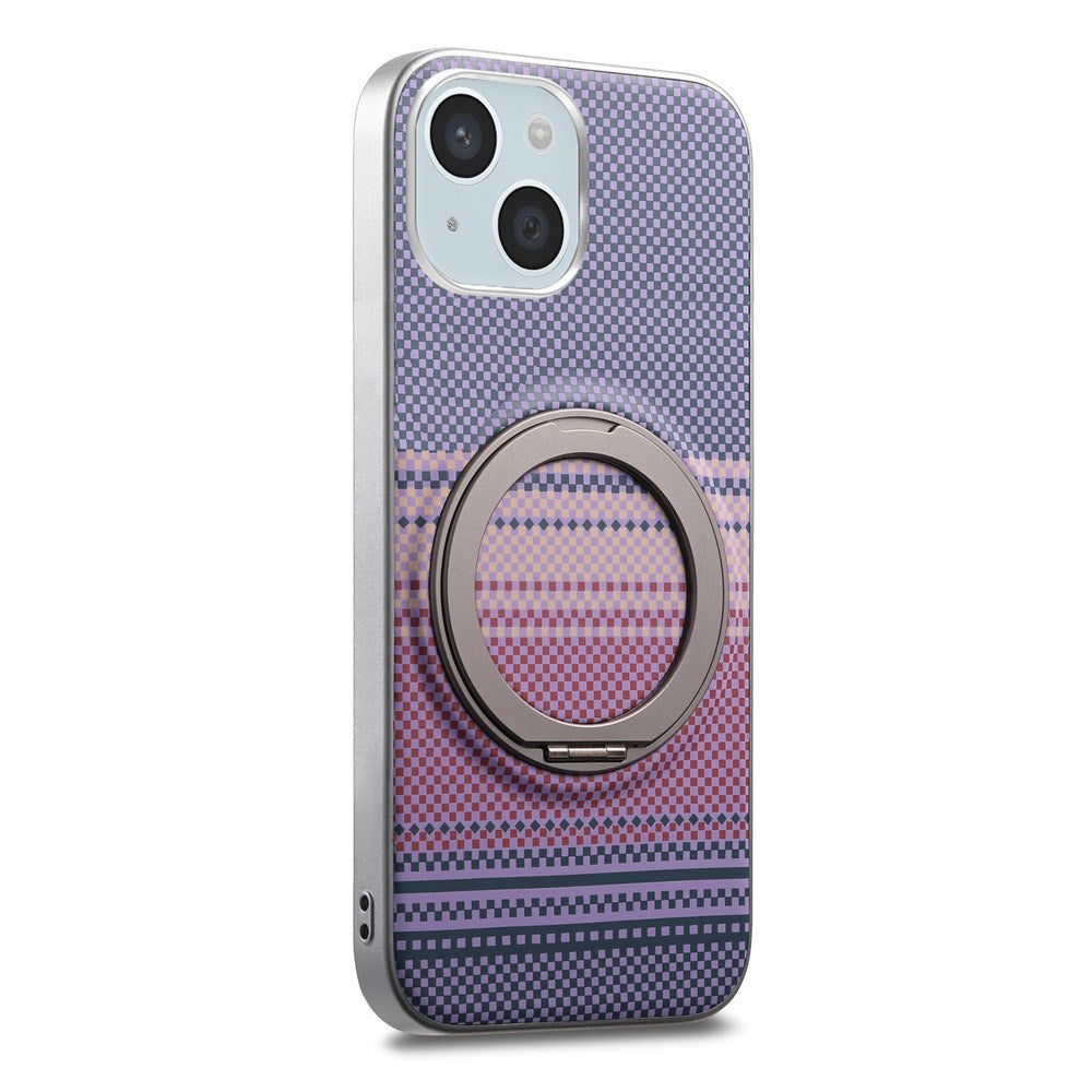 iPhone 14 / 13 EIDEROWOD Hybrid Plast Gradient Cover m. Roterende Kickstand - MagSafe Kompatibel - Lilla