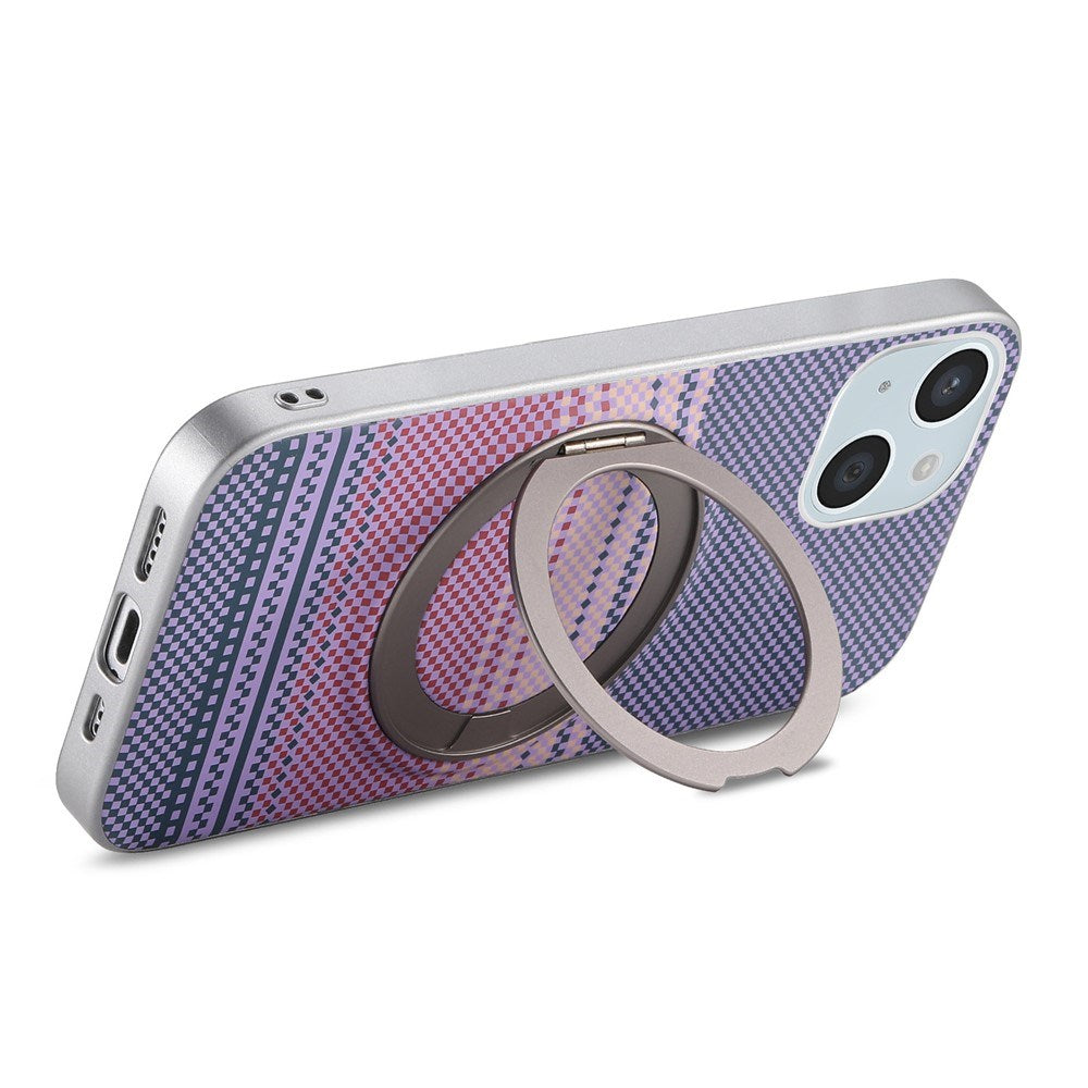 iPhone 14 / 13 EIDEROWOD Hybrid Plast Gradient Cover m. Roterende Kickstand - MagSafe Kompatibel - Lilla