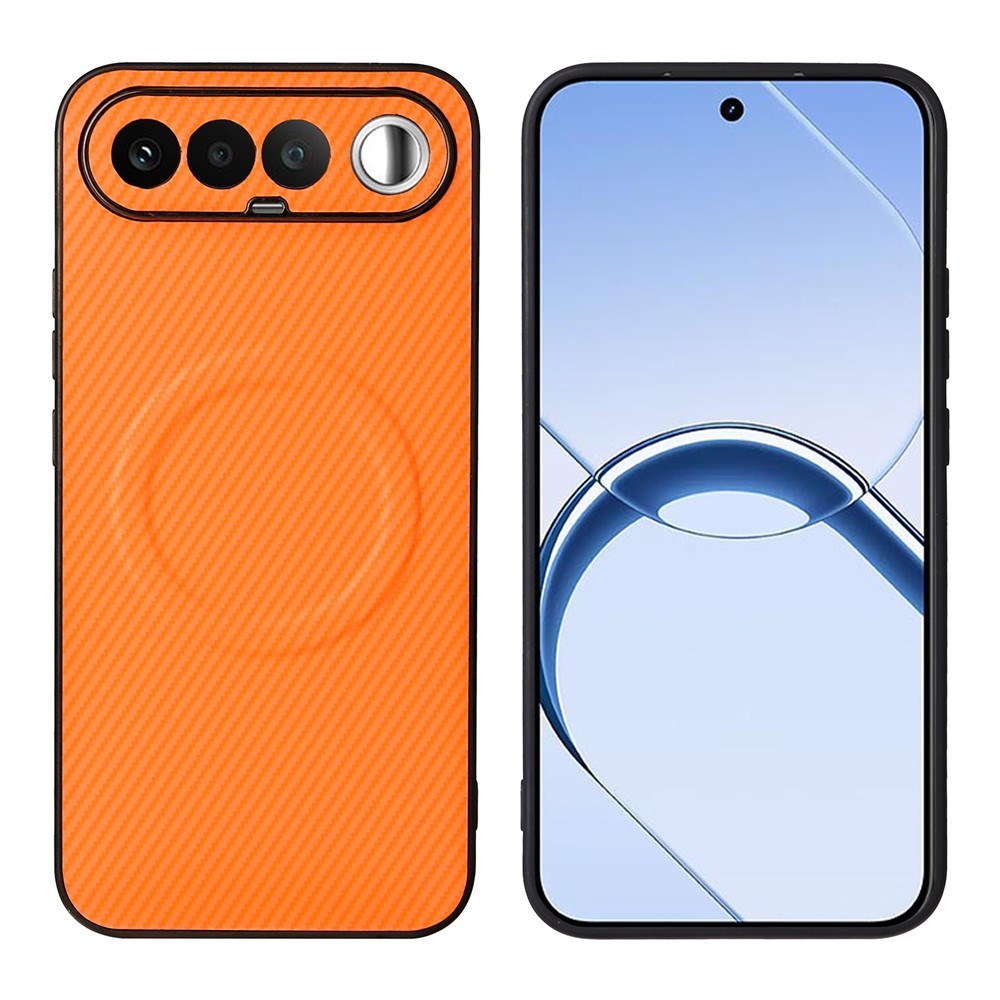 Realme 16 EIDERWOOD Hybrid Carbon Cover - MagSafe Kompatibel - Orange