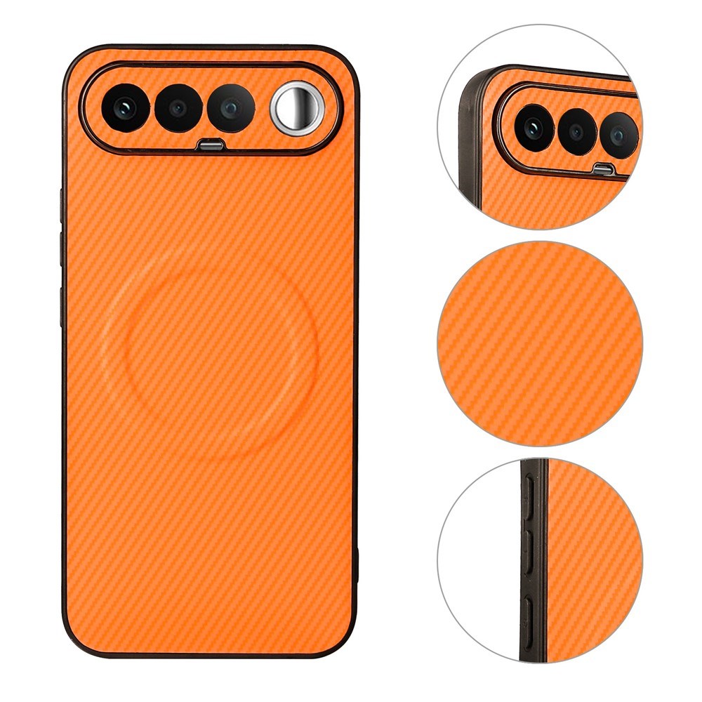 Realme 16 EIDERWOOD Hybrid Carbon Cover - MagSafe Kompatibel - Orange