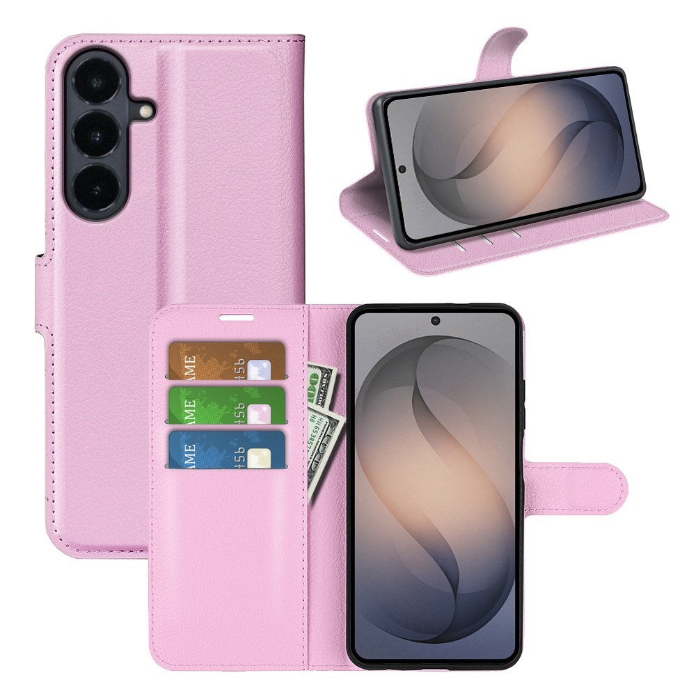 Samsung Galaxy S26 FE EIDERWOOD Flipcover m. Kortholder & Ståfunktion - Lyserød