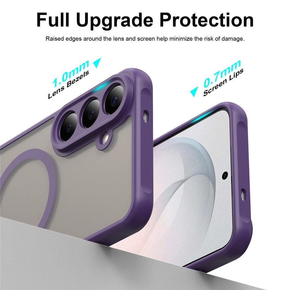 Samsung Galaxy S26 FE EIDERWOOD Mat Hybrid Cover - MagSafe Kompatibel - Gennemsigtig / Lilla