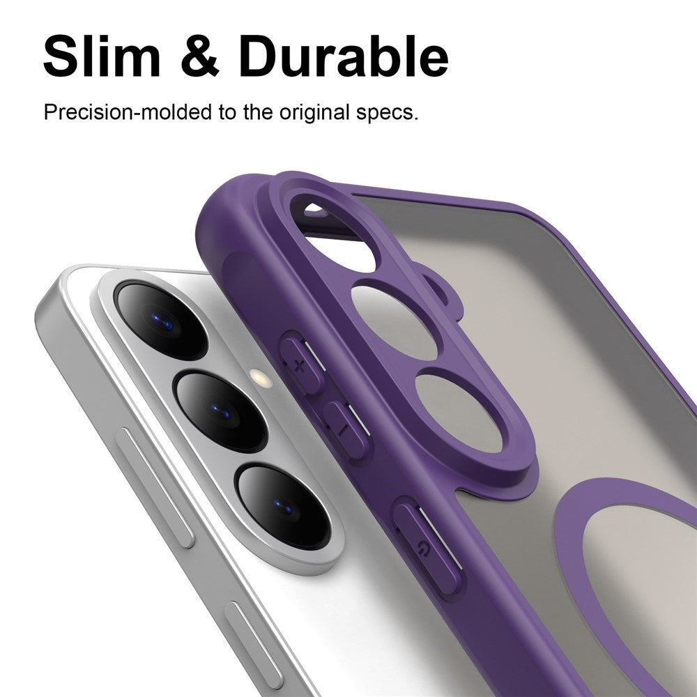 Samsung Galaxy S26 FE EIDERWOOD Mat Hybrid Cover - MagSafe Kompatibel - Gennemsigtig / Lilla