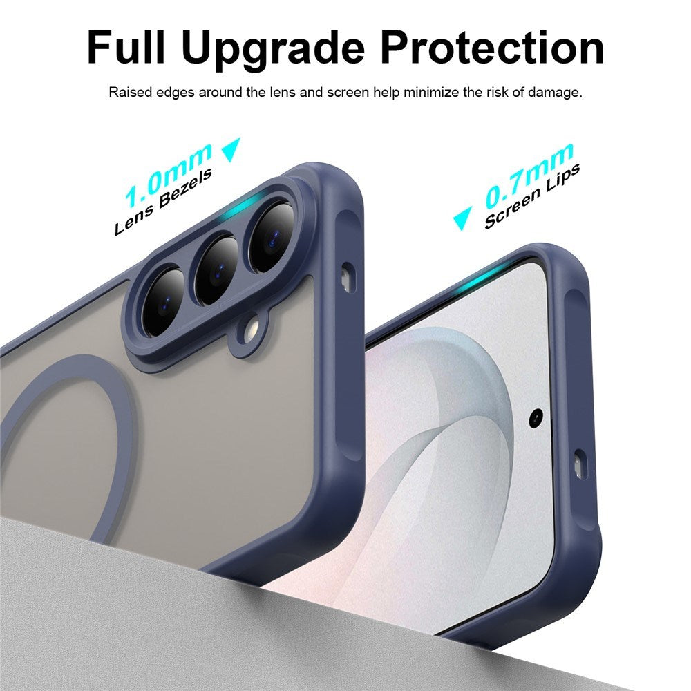 Samsung Galaxy S26 FE EIDERWOOD Mat Hybrid Cover - MagSafe Kompatibel - Gennemsigtig / Blå