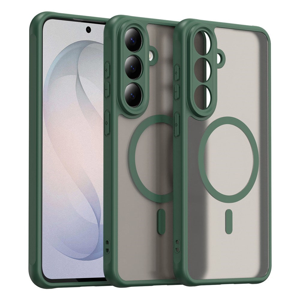 Samsung Galaxy S26 FE EIDERWOOD Mat Hybrid Cover - MagSafe Kompatibel - Gennemsigtig / Grøn