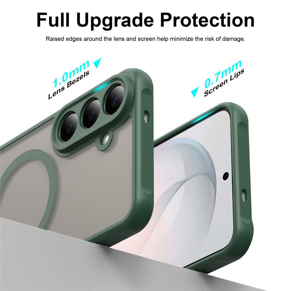 Samsung Galaxy S26 FE EIDERWOOD Mat Hybrid Cover - MagSafe Kompatibel - Gennemsigtig / Grøn