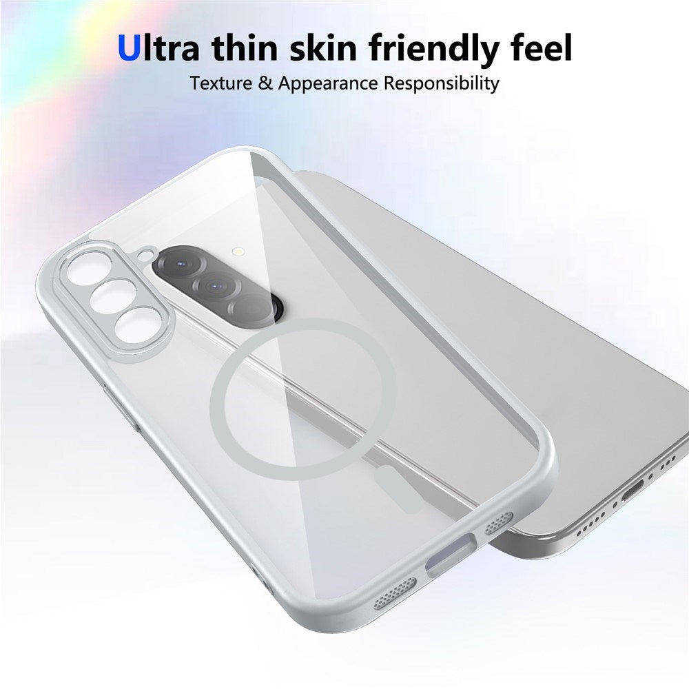 Samsung Galaxy A27 EIDERWOOD Hybrid Plast Cover - MagSafe Kompatibel - Gennemsigtig / Grå