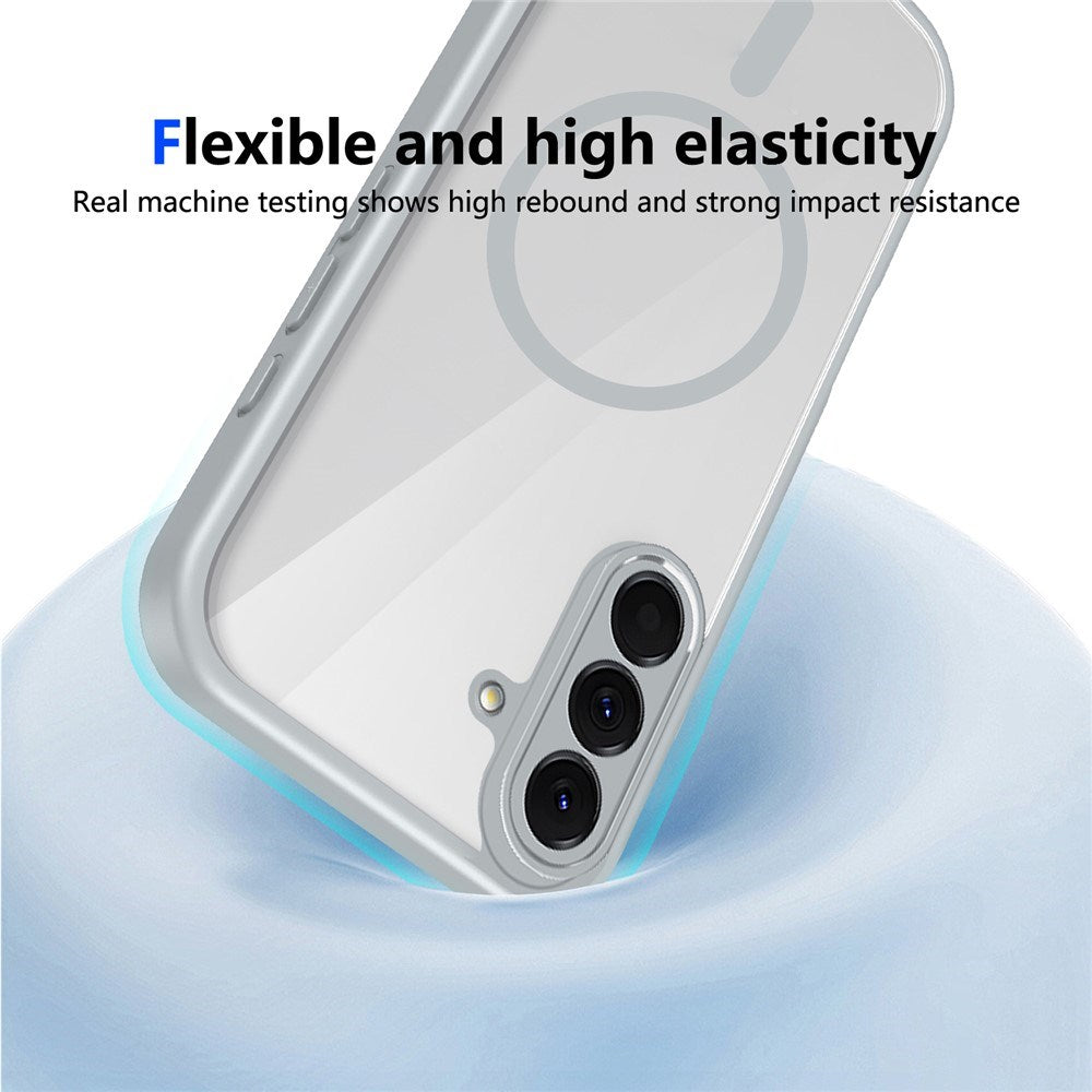 Samsung Galaxy A27 EIDERWOOD Hybrid Plast Cover - MagSafe Kompatibel - Gennemsigtig / Grå