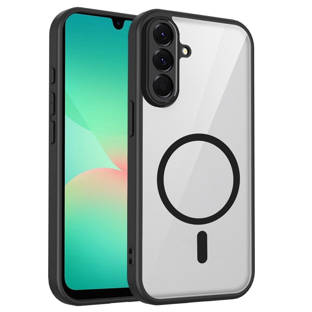 Samsung Galaxy A27 EIDERWOOD Hybrid Plast Cover - MagSafe Kompatibel - Gennemsigtig / Sort