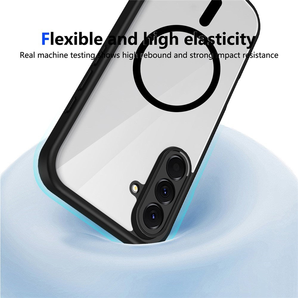 Samsung Galaxy A27 EIDERWOOD Hybrid Plast Cover - MagSafe Kompatibel - Gennemsigtig / Sort