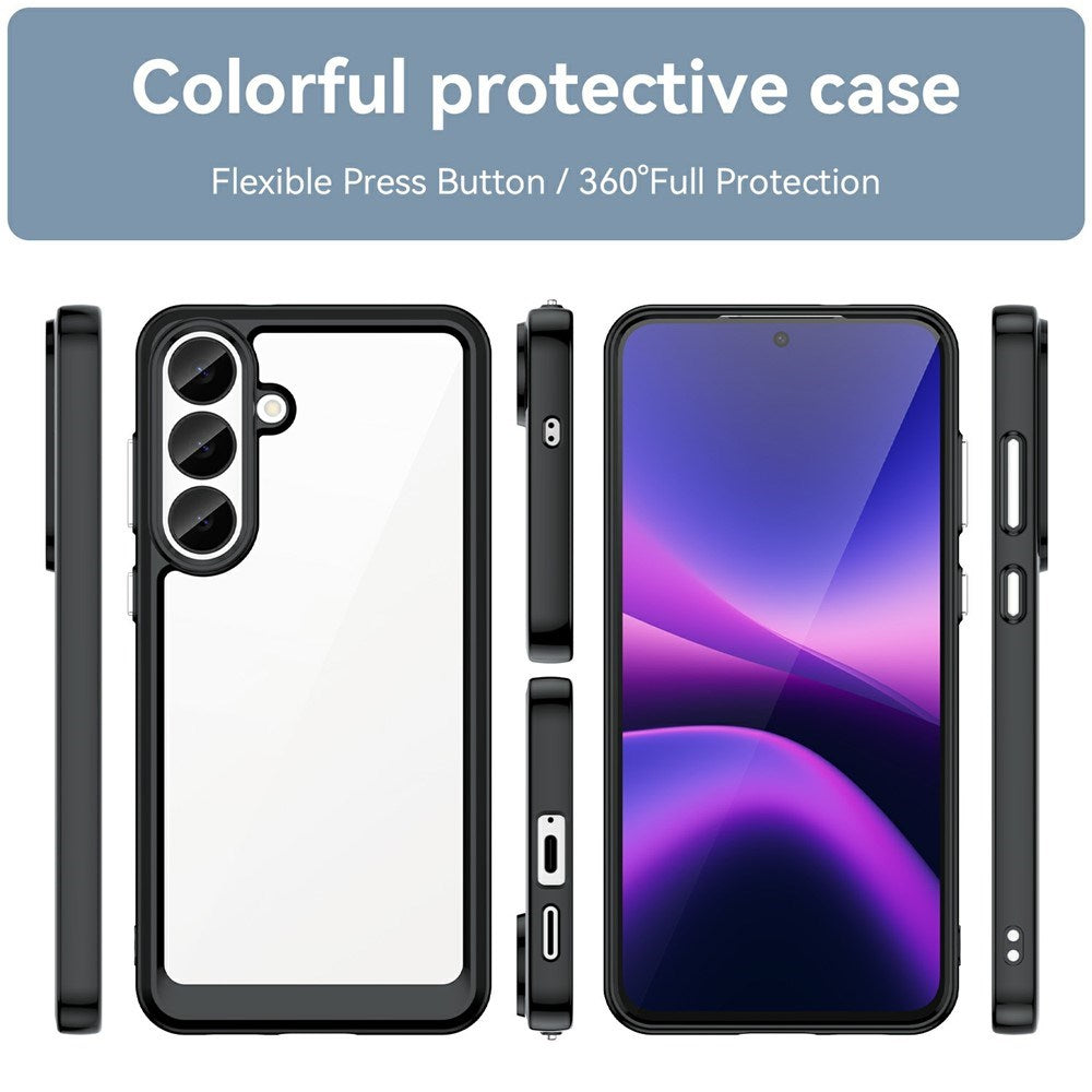 Samsung Galaxy S26 FE EIDERWOOD Hybrid Mobilcover - Gennemsigtig / Sort