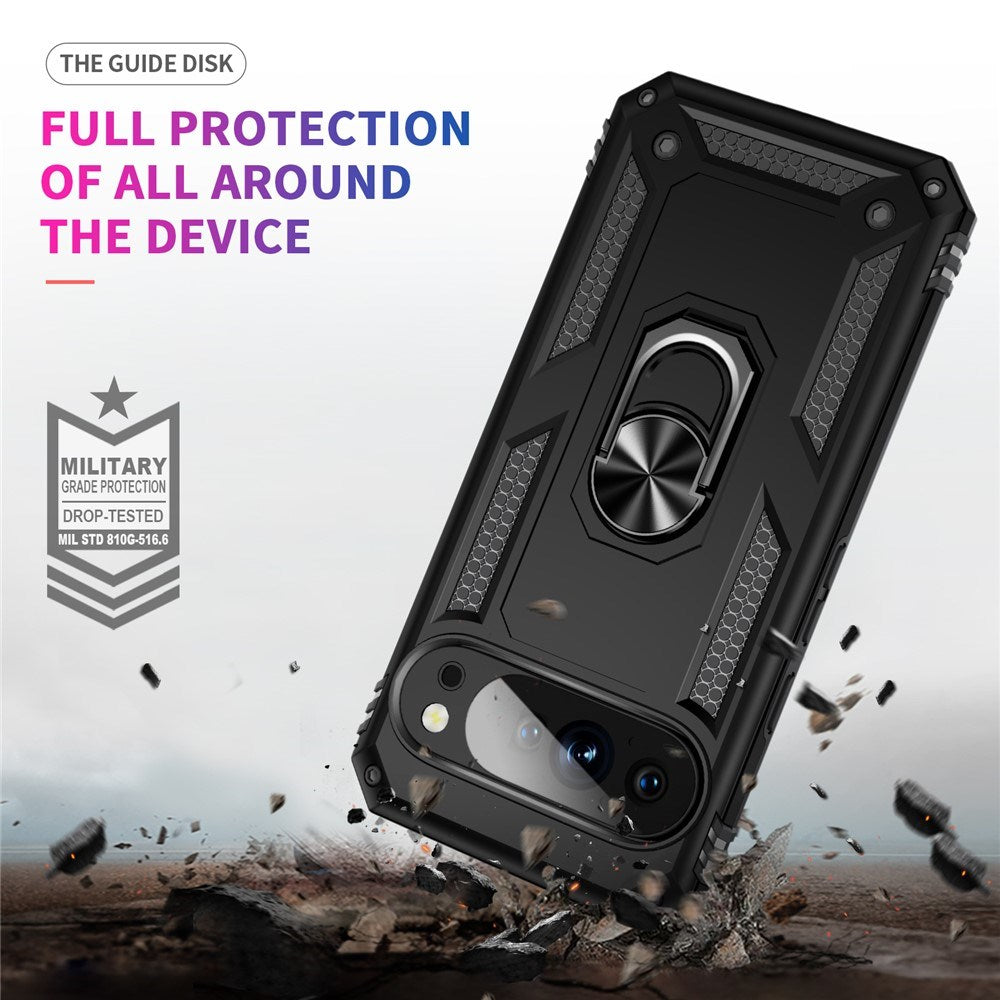 Google Pixel 11 / 11 Pro EIDERWOOD Håndværkercover m. 360 Roterbar Kickstand - Sort