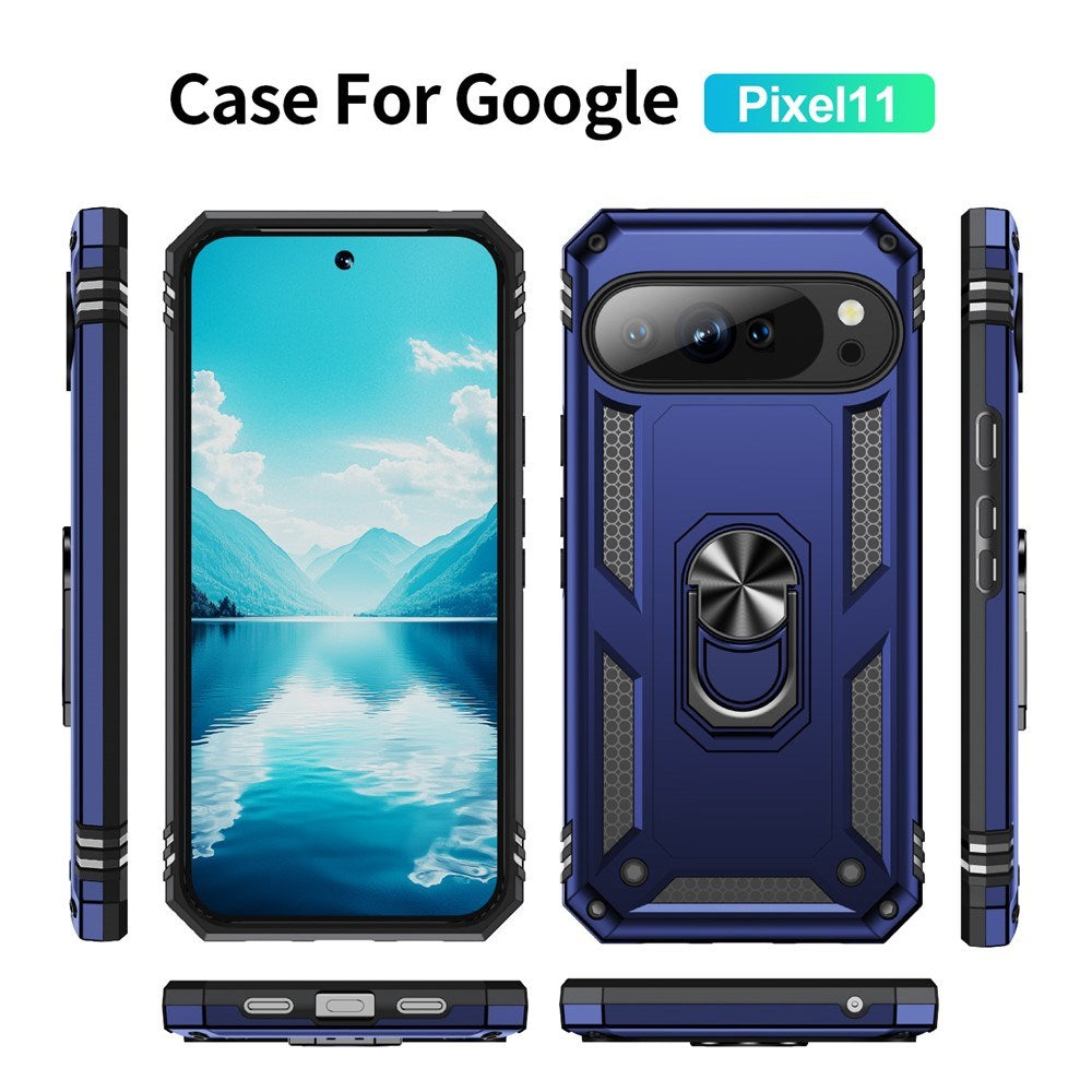 Google Pixel 11 / 11 Pro EIDERWOOD Håndværkercover m. 360 Roterbar Kickstand - Blå