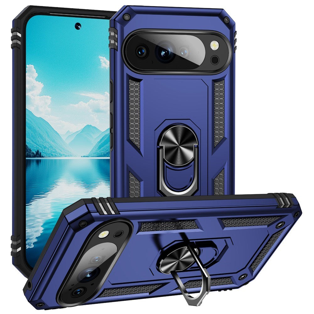 Google Pixel 11 Pro XL EIDERWOOD Håndværkercover m. 360 Roterbar Kickstand - Blå