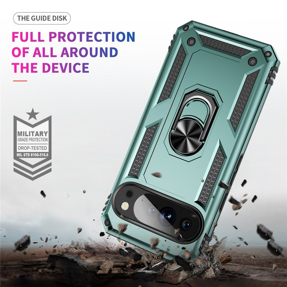 Google Pixel 11 Pro XL EIDERWOOD Håndværkercover m. 360 Roterbar Kickstand - Turkis