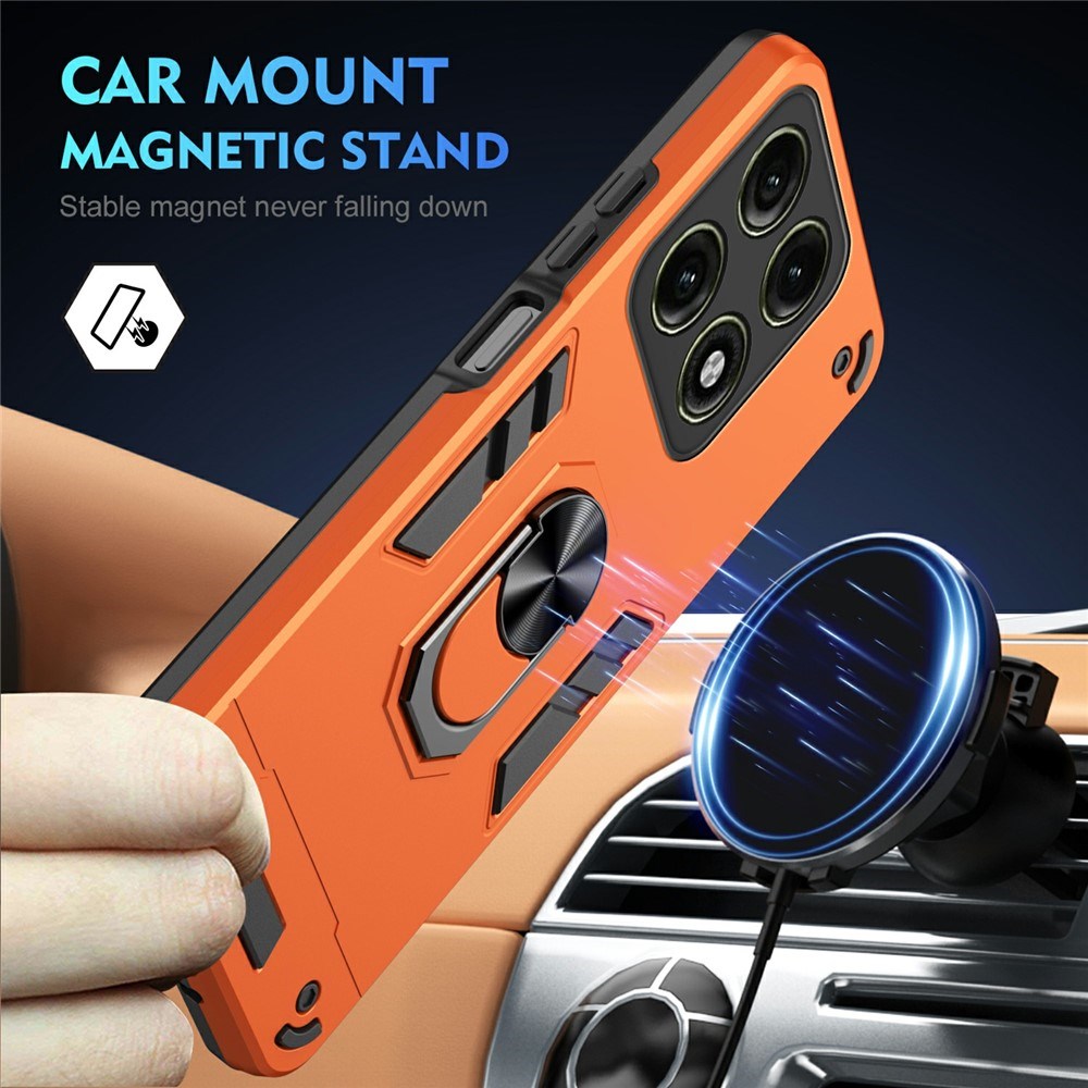 Motorola Edge 70 Pro EIDERWOOD Magnetisk Hybrid Håndværker Cover m. Kickstand - Orange