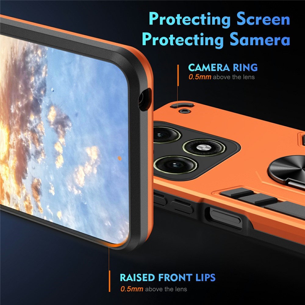 Motorola Edge 70 Pro EIDERWOOD Magnetisk Hybrid Håndværker Cover m. Kickstand - Orange