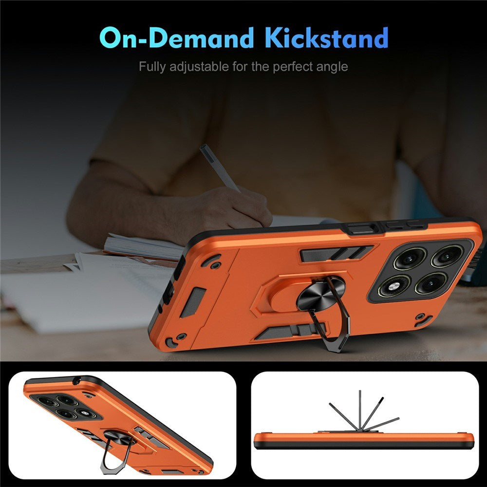 Motorola Edge 70 Pro EIDERWOOD Magnetisk Hybrid Håndværker Cover m. Kickstand - Orange