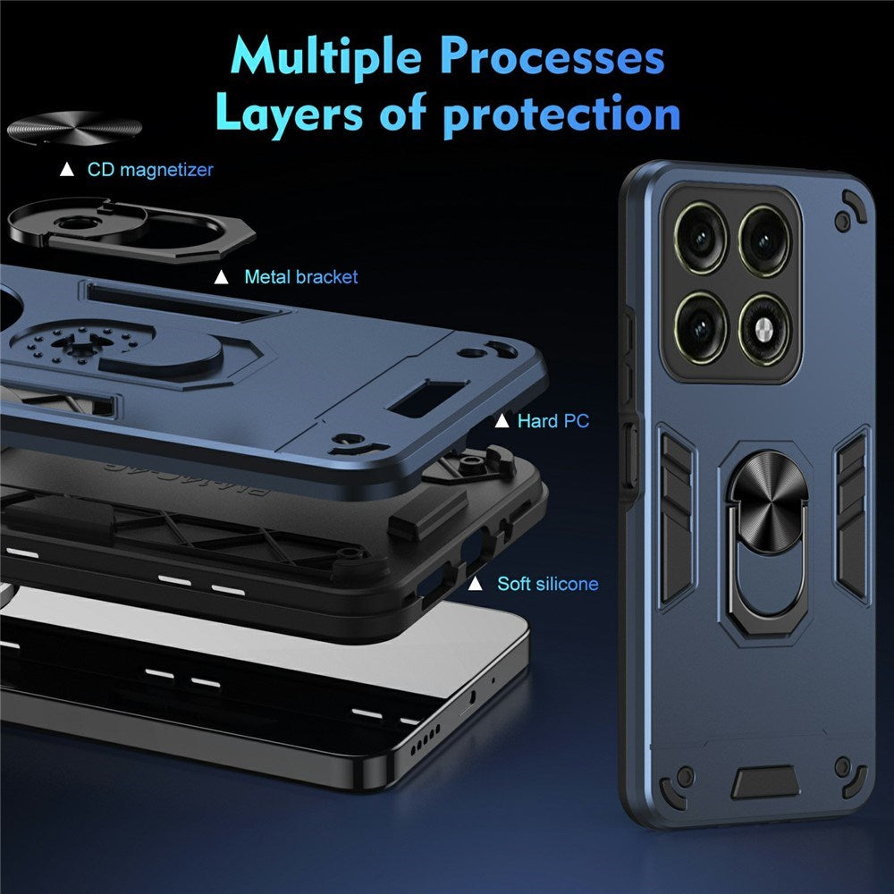 Motorola Edge 70 Pro EIDERWOOD Magnetisk Hybrid Håndværker Cover m. Kickstand - Blå