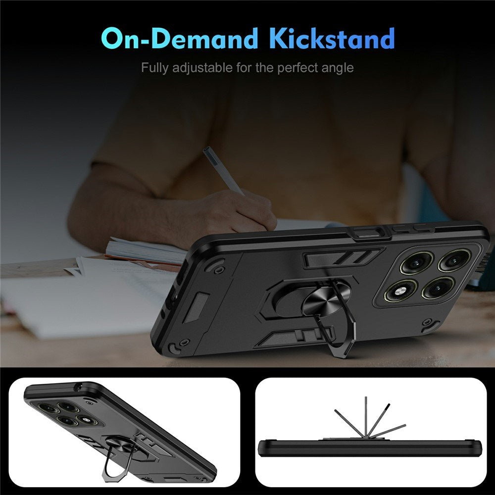 Motorola Edge 70 Pro EIDERWOOD Magnetisk Hybrid Håndværker Cover m. Kickstand - Sort