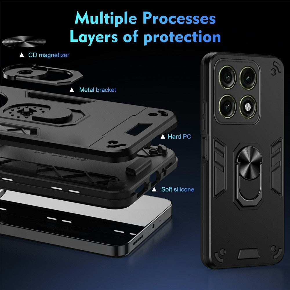 Motorola Edge 70 Pro EIDERWOOD Magnetisk Hybrid Håndværker Cover m. Kickstand - Sort