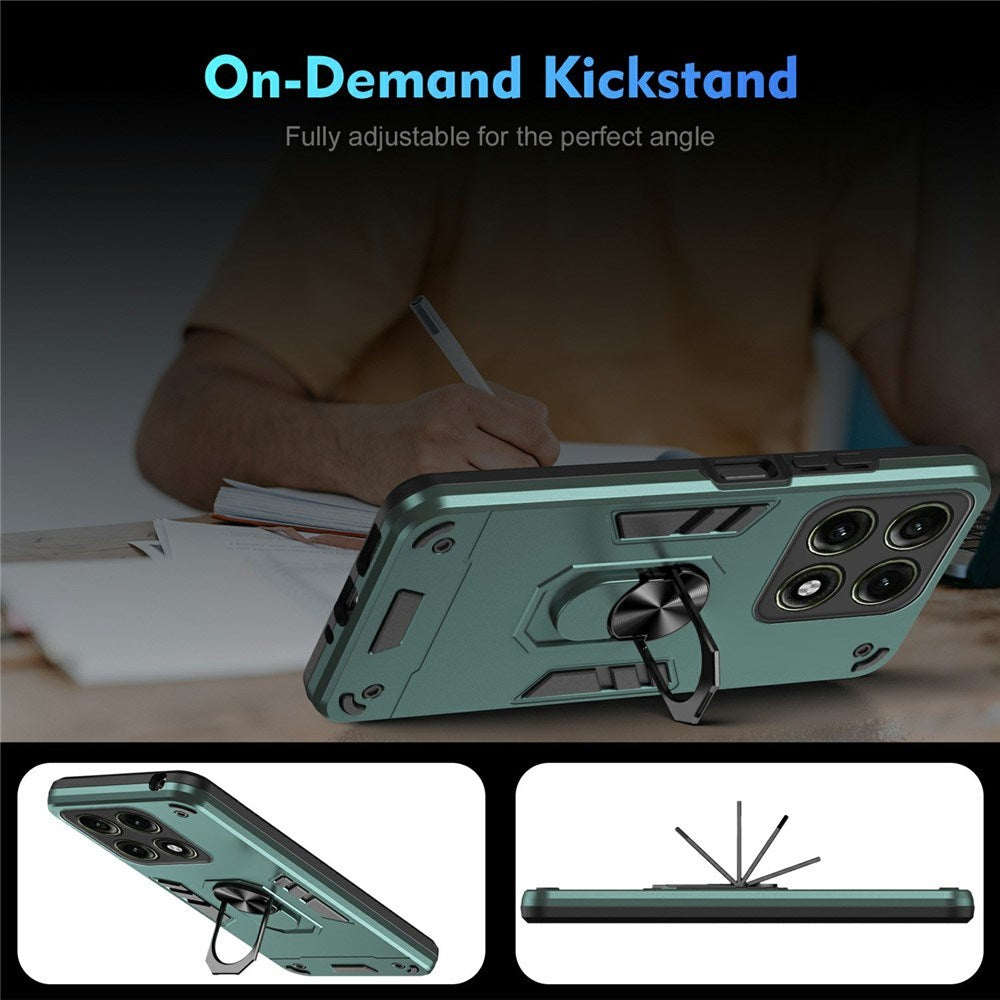 Motorola Edge 70 Pro EIDERWOOD Magnetisk Hybrid Håndværker Cover m. Kickstand - Grøn