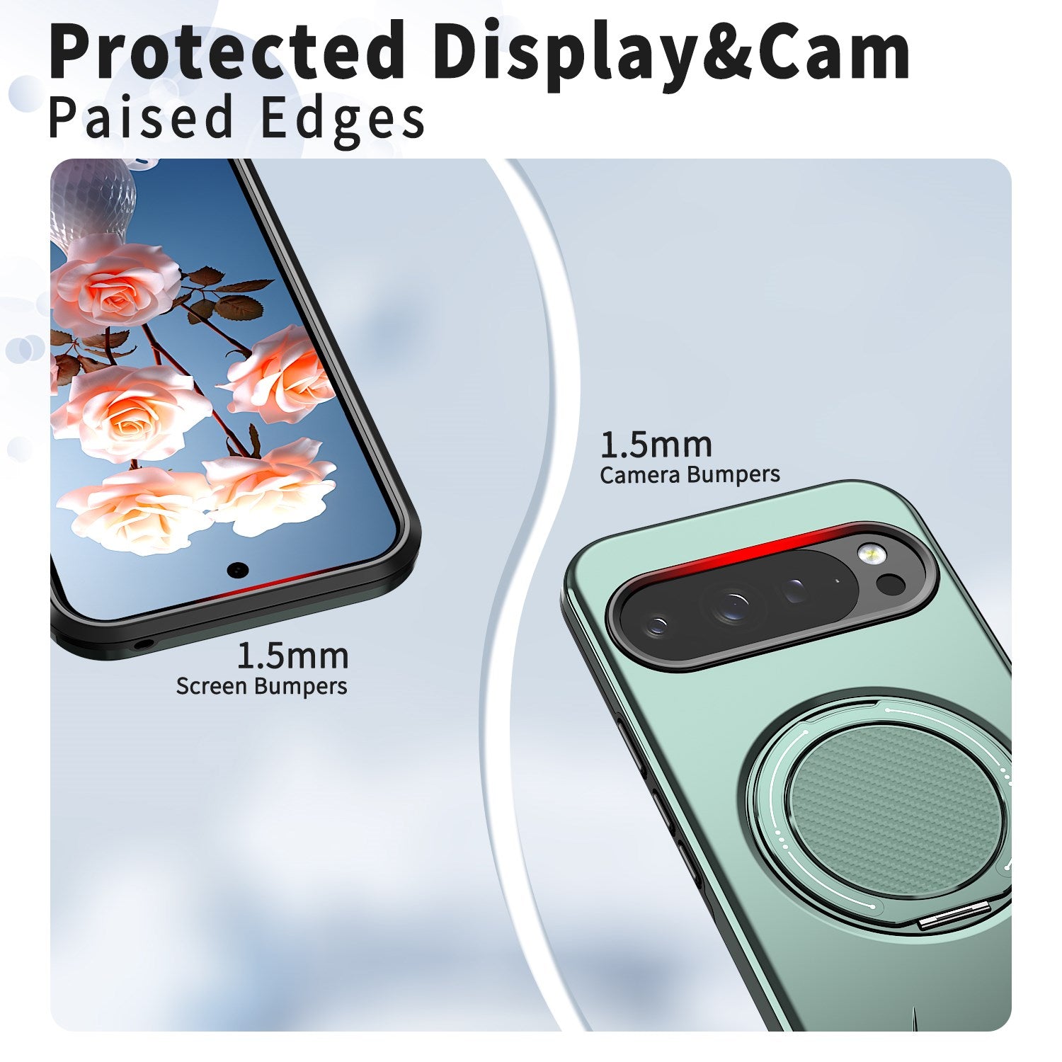 Google Pixel 11 / 11 Pro EIDERWOOD Hybrid Plast Cover m. Roterende Kickstand - MagSafe Kompatibel - Grøn