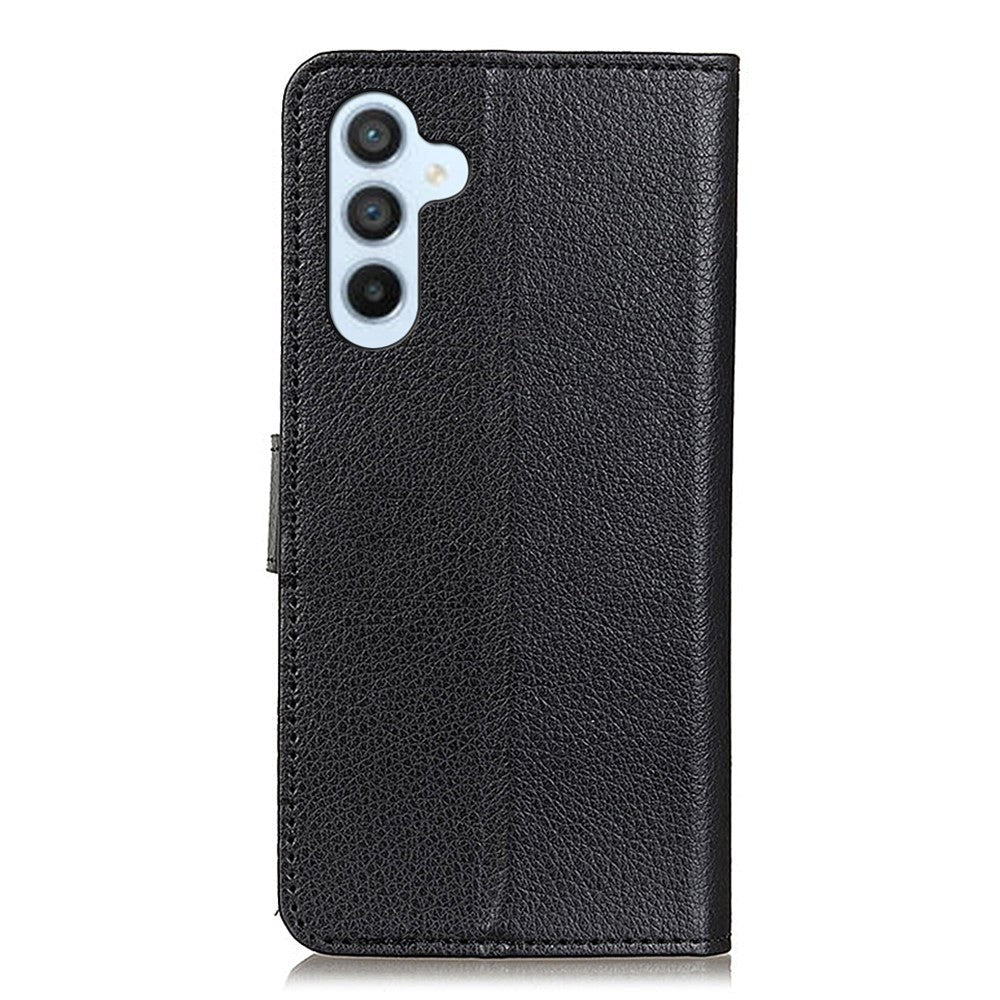 Samsung Galaxy A34 (5G) Ultra Litchi Læder Cover m. Pung - Sort