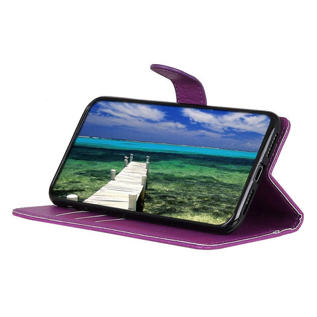 Samsung Galaxy A34 (5G) Ultra Litchi Læder Cover m. Pung - Lilla