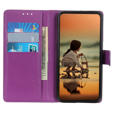 Samsung Galaxy A34 (5G) Ultra Litchi Læder Cover m. Pung - Lilla