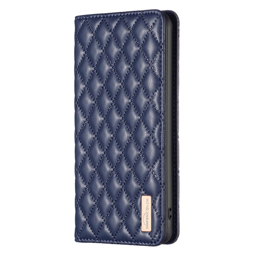 Samsung Galaxy A55 (5G) Blødt Læder Cover m. Kortholdere og Ståfunktion - Blå