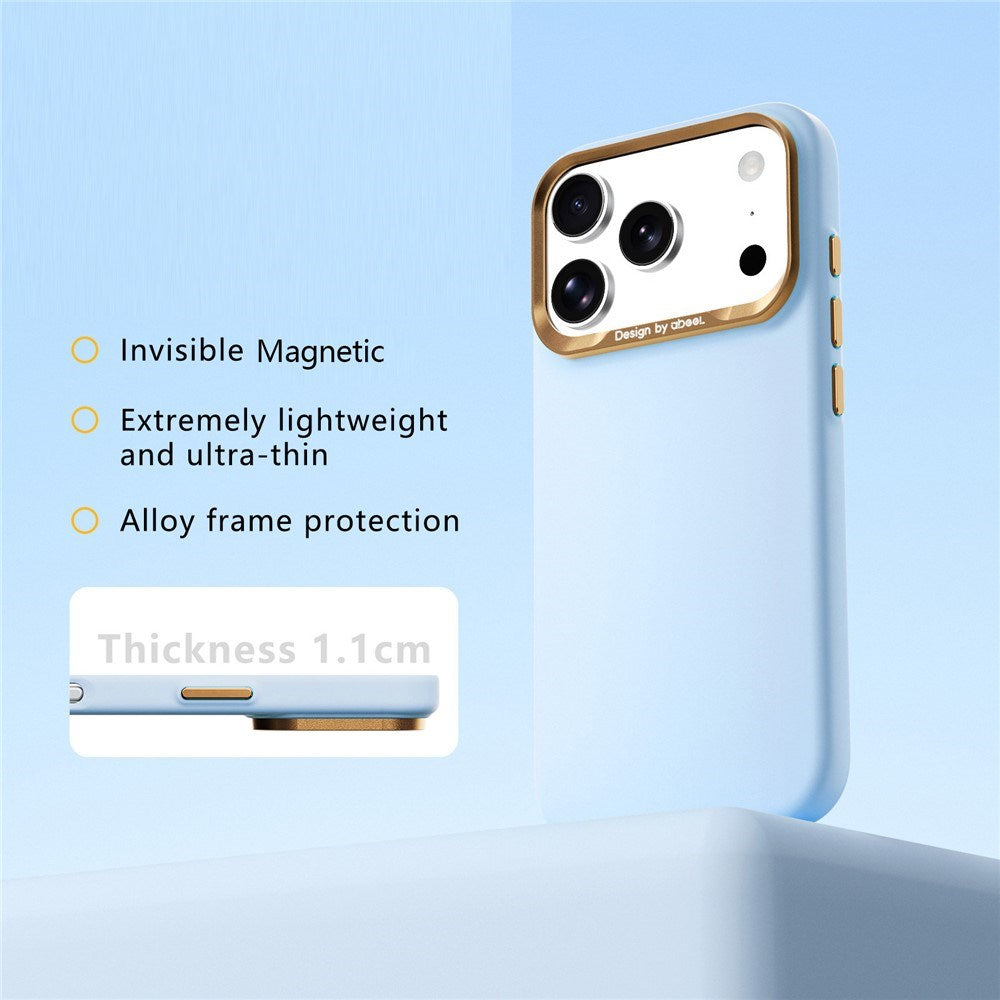 iPhone 18 Pro / 17 Pro ABEEL Hårdt Soft-Touch Plast Cover - MagSafe Kompatibel - Lyseblå