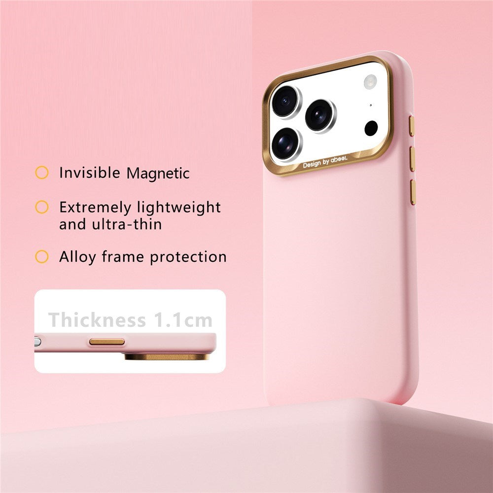 iPhone 18 Pro Max / 17 Pro Max ABEEL Hårdt Soft-Touch Plast Cover - MagSafe Kompatibel - Lyserød